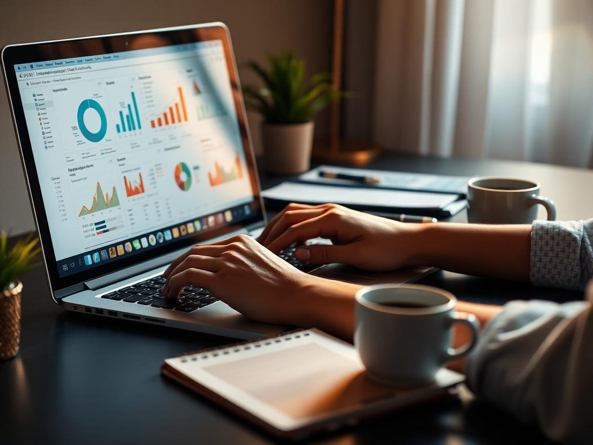 Learner working on analytics dashboards